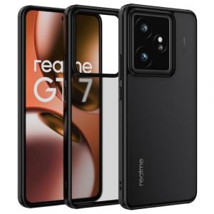 ZHMECOCASE Coque pour Realme GT 7 / 7T &ndash; [Translucide Mat] [Protection de Grade Militaire] [Design Hybride Ultra-Fin] &Eacute;tui de t&eacute;l&eacute;phone Antichoc (Noir) (YINGBAODIANZI, neuf)