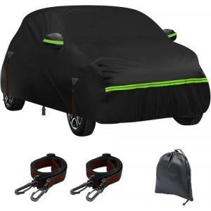 Housse de voiture imperm&eacute;able compatible avec Fiat 500 500C 500E Abarth 500 2007-2024, 6 couches &ndash; Housse de voiture compl&egrave;te pour l'ext&eacute;rieur &ndash; Protection contre le soleil, la pluie, les UV, la (divinge, neuf)
