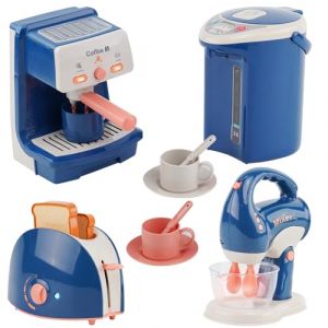 Accessoire Cuisine Enfant, Electromenager Cuisine Enfant avec Cafeti&egrave;re, Mixer, Bouilloire, Grille Pain et Autres, Kit de Ustensile Cuisine Enfant, Jeu de R&ocirc;le D&icirc;nette pour Enfants de 3 4 5 6 + Ans (suncitykids, neuf)