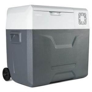 MEDION Glacière mobile avec compresseur (électrique, 47 litres de capacité, 60 watts, -20°C à 20°C, affichage LED, USB, adaptateur 230V 12V 24V pour voiture, camion, camping-car, caravane MD13112) (medionshop-deutschland, neuf)