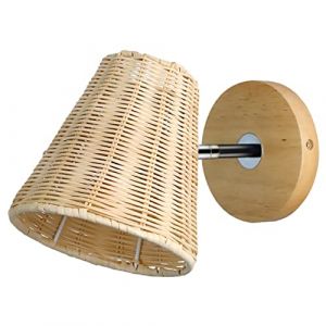 OSALADI Rotin Luminaire Rotin Pendentif Lumières Luminaire Main Lumière Applique Tissé Applique Murale Lustre Lampe De Chevet En Osier Applique Ferme Mur Lampe Applique Murale (Joan Yue, neuf)