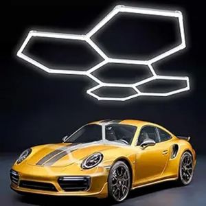 HJDSUDU Luminaires en nid d'abeille hexagonaux, luminaire de Garage en nid d'abeille à LED, plafonnier enfichable, pour Garage, sous-Sol, entrepôt,5 Hex(25 Packs) (JING's Store, neuf)
