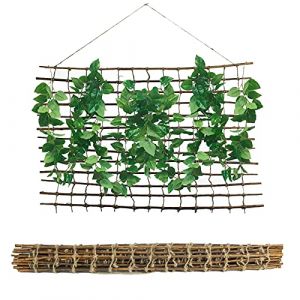 Tuteur en osier pour plantes grimpantes - 100 x 200 cm - Treillis avec ficelle de jute en bois - Support de jardin pour la croissance et la décoration des plantes grimpantes (Coradoma, neuf)