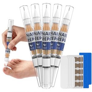 iKeener Nail Care Pen, 5 Pi&egrave;ces Stylo Soin des Ongles avec Ingr&eacute;dients Naturels, Cuticle Oil Stylo pour les Ongles de Pieds et de Mains Cass&eacute;s, D&eacute;color&eacute;s et Ab&icirc;m&eacute;s (BodyHealths, neuf)