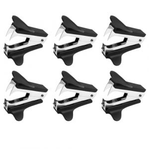 &Ocirc;te-Agrafes, 6 Pi&egrave;ces, D&eacute;tache-Agrafes en Acier Inoxydable, Mini &Ocirc;te-Agrafes Extracteur, &Ocirc;te-agrafes d'agrafes Retire Agrafe Rapide Outil Pour une Utilisation Quotidienne au Bureau et &agrave; la Maison (EUROEDI SPEDITION, neuf)