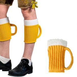 HAZMA 1 Paire Chaussures À Bière Bavaroise Avec Poignée,Pour Votre Décoration Pour L'Oktoberfest Bavaroise.Parfait Avec Un Short En Cuir(Chaussettes À Bière Avec Poignées) (anqingyandian, neuf)