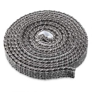 Navaris Joint d'étanchéité autoadhésif cheminée - Joint fibre de verre 2m de long résistant chaleur de 550°C - Largeur 15mm et épaisseur 3mm (SX-Commerce, neuf)
