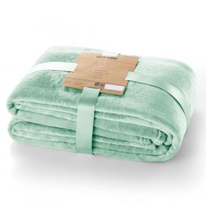 DecoKing Couverture 200 x 220 cm Plaid Microfibre Polaire Doux Câlin Menthe Mic (shop_decoking, neuf)