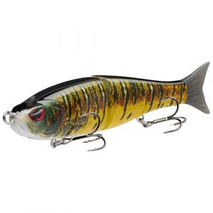 Bassdash SwimShad Glide Bait Leurre Articulé Souple pour Perche, Brochet, Saumon, Truite, Muskie (Bassdash-UK, neuf)