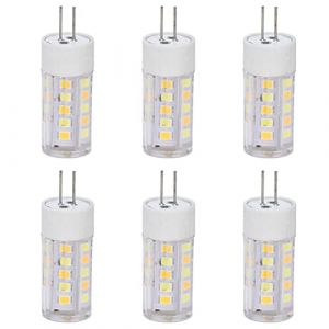 Tissting Lot de 6 Ampoules LED G4, 3 Couleurs de Lumi&egrave;re 220V, Petite Ampoule de Plafonnier, Ampoule Murale, Base &agrave; Deux Broches, Lampes pour Bureau &agrave; Domicile, Paysage(G4 5W 52LED) (Zousate, neuf)