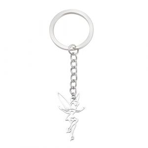 EUEAVAN Porte-clés Fée Clochette Princesse Wendy Ange Tendance Danseuse Ballet Bijoux Citation Conte de fées Femme, Princesse Wendy Silver, Medium (EUEAVAN, neuf)