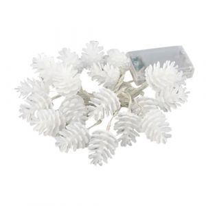 WEKADRIN Guirlande Lumineuse LED de Pomme de Pin 6 M&egrave;tres 40 Lampes Color&eacute;es D&eacute;coration Int&eacute;rieure et Ext&eacute;rieure pour No&euml;l et F&ecirc;tes Lampe LED D&eacute;corative &agrave; Piles (CIUUNIG, neuf)