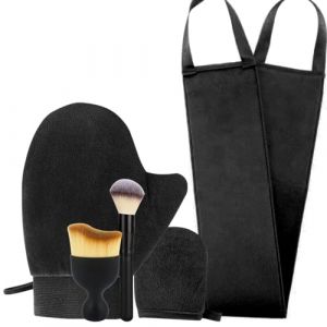 Ensemble de gants autobronzants 5 en 1, faux gant de bronzage, applicateur de bronzage pour le dos, brosse de bronzage pour le corps et le visage, applicateur de lotion pour le dos, brosse (Clearfolders, neuf)