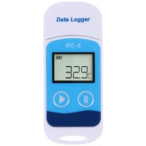 OBEST Enregistreur de Données USB RC-5 Mini Enregistreur de Température Capteur Interne Rapports PDF & CSV Haute Précision Température Enregistreur de Données 32000 Points Enregistrement étanche IP67 (Ying ding, neuf)