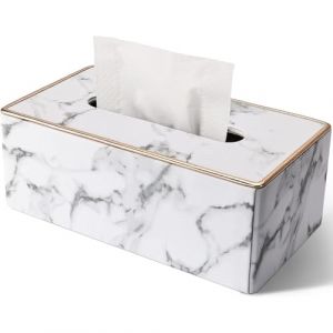 Rarapop Bo&icirc;tes &agrave; mouchoirs en Cuir PU, Distributeur de Mouchoir rectangulaire &ndash; pour d&eacute;corer la Maison, Le Bureau ou la Salle de Bain (Marbre) (Rarapop fr, neuf)