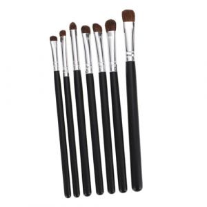 HAMPPLIES 7 pièces Set Pinceaux Maquillage Yeux Kit Pinceaux Détail pour Application Fard Paupières Poils Naturels Manche Noir Ergonomique pour Maquillage Quotidien et Professionnel (Chfaan, neuf)