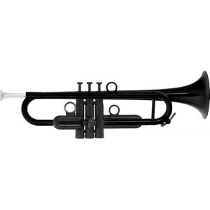 Classic Cantabile MardiBrass Trompette en ABS, 450g l&eacute;ger, pistons Perinet, 2 embouchures, housse & pistons de rechange, noir, pour enfants & adultes. (Maison de la musique Kirstein, neuf)