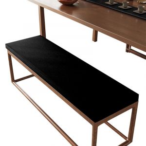 Coussin pour Banc de Jardin Personnalis&eacute;e, Antid&eacute;rapant Coussin de Si&egrave;ge en Mousse &Eacute;paisse avec Housse Amovible, Assise Coussin pour Banc de Mobilier Terrasse Canap&eacute; Ext&eacute;rieur(Black,75x45cm x5cm Thick (JANNE TORRY, neuf)