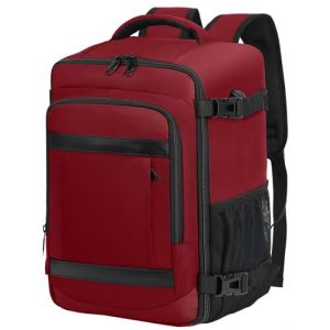 KLOSTAIN Sac &agrave; Dos Voyage Cabine Avion 45x36x20 pour Easyjet 30L Baggage Cabine Grande Bagage &agrave; Main sous Le Si&egrave;ge Sac &agrave; Dos Homme pour Ordinateur Portable 14 Pouces Rouge (Bloomy Dream, neuf)