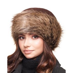 Futrzane Classic Toque - Chapeau Russe pour Femme - Bonnet Polaire en Fourrure (S, Marron - Marron Classic) (Futrzane EU, neuf)