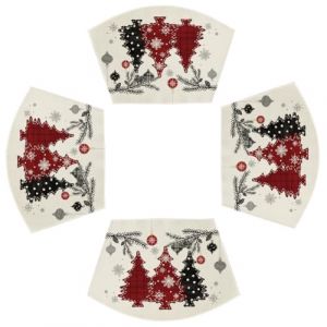 Artoid Mode Lot de 4 sets de table de No&euml;l en pin rouge, 30 x 45 cm, d&eacute;coration int&eacute;rieure, vacances, d&eacute;coration de f&ecirc;te (Artoid Direct, neuf)