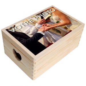 Creative Deco Bo&icirc;te en Bois Personnalis&eacute;e Cadeau | Votre Propre Cadeau Personnalis&eacute; avec Photo | Coffret Cadeau Coffret Cadeau | pour Femmes Hommes et Couple (Creative Deco, neuf)
