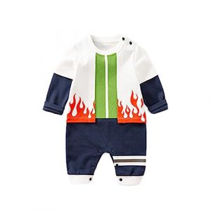 NCTCITY Bébé Garçon Fille Combinaisons en Coton Mignon Animé Été Nouveau-né Barboteuse Infantile Grenouillères Cosplay Pyjama Naissance Bobysuits avec Bouton-Pression Luffy Chopper Son Goku (NCTCITY, neuf)