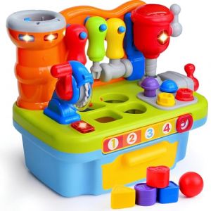ChaneeHann Jouet Bébé 1 an Garçon - Jouet Montessori avec Musique et Lumières pour Enfants 1-4 Ans, Atelier de Bricolage pour Enfants de 10 à 36 Mois (Jkzhangws, neuf)
