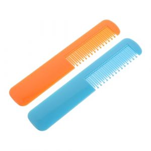 Kisangel Peigne B&eacute;b&eacute; &agrave; Dents Larges En Abs 2 Pi&egrave;ces Orange Et Bleu Pinceau D&eacute;m&ecirc;lant Cuir Chevelu Sensible Soins B&eacute;b&eacute; -n&eacute; Confortable (Banquetan, neuf)
