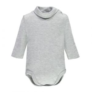 Ellepi Body de taille &agrave; manches longues chaud en coton pour nouveau-n&eacute;, col roul&eacute; pour fille, enfant, mois, blanc, cr&egrave;me, rouge, bleu, gris, noir, bleu, Grigio, 4 ans (Bo.MA., neuf)