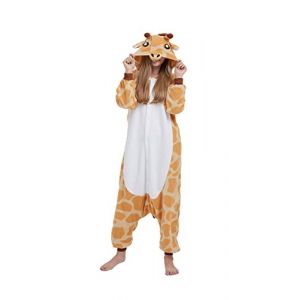 SimZoo Animal One Piece Pyjama Adulte Hommes Femmes Girafe Cosplay Costume VêTements De Nuit One Piece Unisexe Home Wear (Futurarea, neuf)