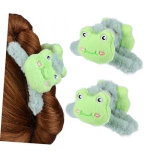 iplusmile 2 Pi&egrave;ces Lot De Pinces &agrave; Cheveux Peluche Pinces Mignonnes Forme De Grenouille Verte Grandes Pour Cheveux &Eacute;paisses (Cosy & U, neuf)
