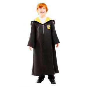 Funidelia D&eacute;guisement Officiel Poufsouffle Harry Potter pour enfant, Inclut: Tunique avec &eacute;cusson imprim&eacute;, Taille 10-12 ans - Tenue pour enfants pour f&ecirc;tes, Carnaval et Halloween (Funidelia FR-BE-LU, neuf)