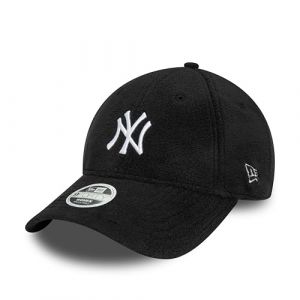 New Era MLB Casquette pour Femme New York Yankees Casquette de Baseball réglable Polaire Logo de l'équipe Fille Femme Noir (capspin, neuf)