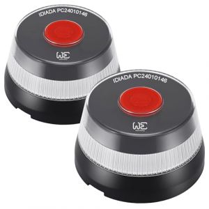 Lot de 2Feux d'urgence pourVoiture DGT 3.0 homologu&eacute;s DGT avec g&eacute;olocalisationBalise V16 connect&eacute;eLumi&egrave;re dePanne pourVoiture avec GPS etBase aimant&eacute;e (Brandsonline1, neuf)