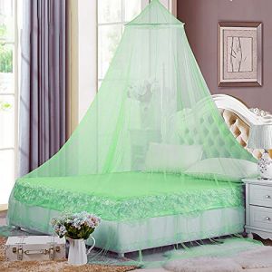 Eimilaly Ciel de lit moustiquaire, Ciel de lit pour Fille décoration de Chambre - moustiquaire baldaquin Suspendu pour Adultes, bébés, Camping en Plein air, Vert (Aimilaly, neuf)