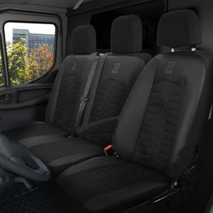 LUCARO Housse Siege Voiture Mercedes Sprinter 3 à partir de 2018 - Ensembles de Housses de Siège 2+1 - Housse de Siege Voiture Noir - Couvre Siege Auto (SABA SP. Z O.O., neuf)