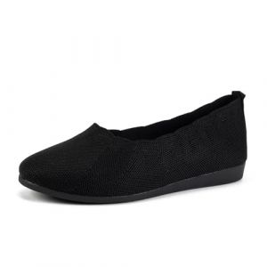 Ballerine Femme Confortable Chaussure Ete Chic Et Escarpins Petit Talon Chaussures Confort Orthopédiques Pedilles Danse Ballerines Fille Bleu Marine Plates pour Femmes Orthopédique,#2-Le Noir,42 (aodsko, neuf)