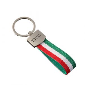 AEIXYA 1 Pi&egrave;ces Porte Clef Voiture, Porte Clef Pour Fiat 500, Accessoires Porte-Cl&eacute;s Fiat Avec Drapeau Italien Tricolore, Logo Color&eacute;(500-Style,B) (weihaizhipengshangmaoyouxiangongsi, neuf)