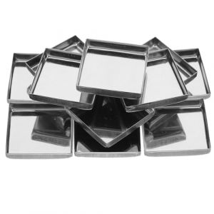 DECOMELODY Lot de 20 Godets Carr&eacute;s en Fer 26 MM pour Palettes de Maquillage Vides Godets Rechargeables pour Fards &agrave; Paupi&egrave;res et Blush Accessoires DIY Compacts et L&eacute;gers pour Maquilleuse (FINNG, neuf)