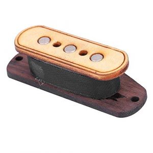 Bnineteenteam Micros Guitare pr&eacute; c&acirc;bl&eacute; 3 Cordes entr&eacute;e Jack 6.35mm Acoustique transducteur de r&eacute;paration &eacute;lectrique pi&egrave;ces de Rechange de Remplacement pour bo&icirc;te &agrave; cigares Guitare (Tenyse, neuf)
