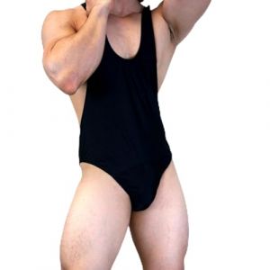 JOCKMAIL Body Homme Sexy Transparent Maille Respirante Combinaison String Une Pi&egrave;ce sous-v&ecirc;tements Homme Sport Club (FR/ES, Alpha/Lettres, M, Taille Normale, Taille Normale, noir1) (Brand-Jockmail, neuf)