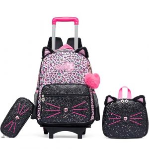 HTgroce Cartable a Roulette Fille ce1, Cartable Fille Roulette Cartable à Roulette Fille cp (Lldaily EUR, neuf)