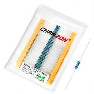 Chanzon 100pcs 1/4W (0.25W) 100K Ω ohm Résistance fixe à film métallique 0,01 ± 1% Tolérance 100KR MF Résistances à trou traversant Limitation de courant Rohs Certifié (Chanzon FR, neuf)