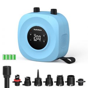 Hydrohero Pompe &eacute;lectrique pour Paddle, Sup Haute Pression Rechargeable 20 PSI, gonflage/d&eacute;gonflage &agrave; Double &eacute;tage, arr&ecirc;t Automatique pour Planches de Paddle, Kite, tentes, Bateaux (Bleu) (Hydrohero, neuf)