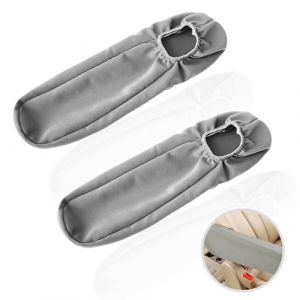 2 Pi&egrave;ces Housse Accoudoir Voiture, Housses D'accoudoir de Si&egrave;ge Avant Universelles Protection D'accoudoir avec Ermeture &eacute;lastique Pour SUV Camion Et Van (Gris) (YYKYTG, neuf)