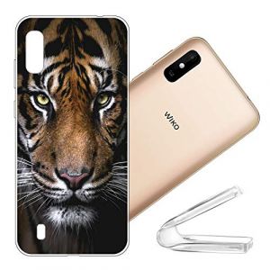 vingarshern Coque WIKO Y81 Housse Cover Anti Choc Protection,Ultra Fine Bumper Case &Eacute;tui Wiko Y81 Coque en Silicone Souple Back Couverture,Tigre (YOUKARSHERN, neuf)