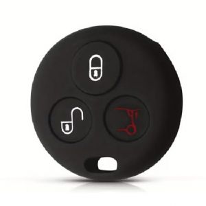 Coque de Cl&eacute; Silicone Smart 450 Fortwo, Forfour, Roadster - Protection en Caoutchouc (Noir) (Car_Passion2013, neuf)