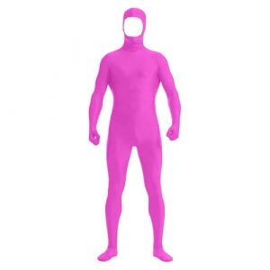 G&eacute;n&eacute;rique Combinaison int&eacute;grale Unisexe pour Homme et Femme - Costume d'halloween - Carnaval - Costume Slenderman - Orange - Lorax Ouvert - Cosplay - Combinaison Seconde Peau - Adulte (SCD2technology, neuf)