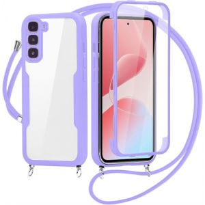 FERLAN Coque avec Cordon pour Infinix Hot 60, Collier Ajustable,Coque Antichoc Housse avec Protection &eacute;cran, 360&deg; Protection Case Robuste Double Bumper Etui Int&eacute;grale (Violet) (BiBoDan, neuf)